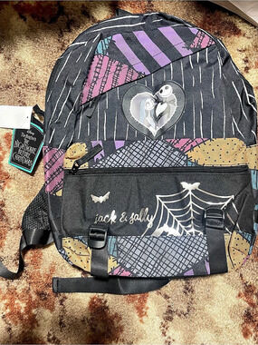 Disney The Nightmare Before Christmas Jack & Sally Backpack NWT